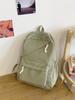 Korean Style Solid Color Nylon Lightweight Backpack - Versatile Casual Schoolbag for Students 2025, Unisex