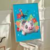 DIY Diamond Painting Little Pig and Little Chicken Cross Stitch Kit Mosaic Art Diamond Painting Full Circle Diamond Home Decoration