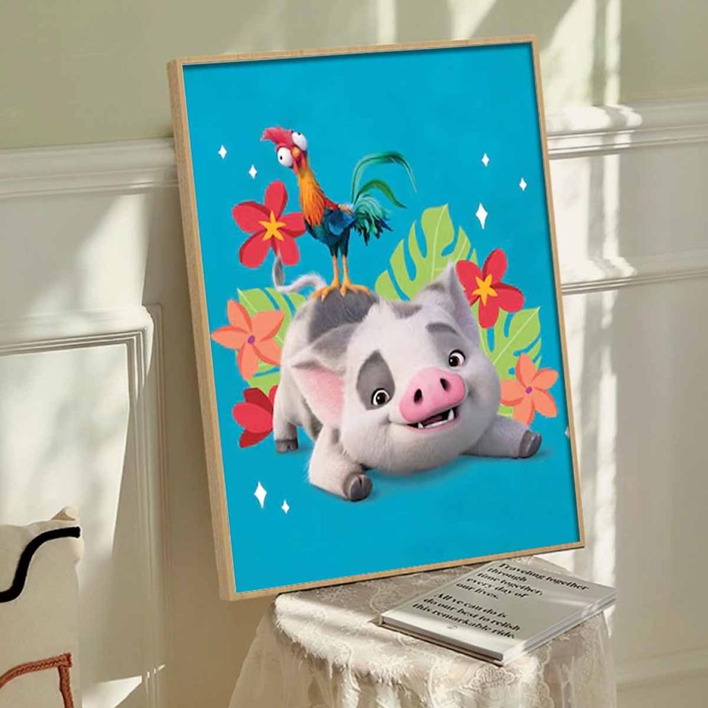 DIY Diamond Painting Little Pig and Little Chicken Cross Stitch Kit Mosaic Art Diamond Painting Full Circle Diamond Home Decoration