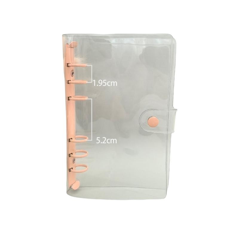 Ein 6-Ring-Ordner mit Druckknopf 6-Ring-Ordner Klare Weiche Notizbuchhülle Budgetplaner-Ordner für Schule Büro Besprechung