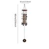 1pc Bamboo Wind Chime Light Color Five Tube Natural Coconut Shell Wood Garden & Home Hanging Door Decoration Handmade Craft Gift