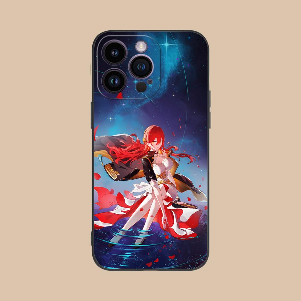 HSR Himeko Matte TPU Mobile Phone Case for iPhone 17 16 15 14 13 12 11 X XR XS 8 7 Air Pro Max Plus Mini Colorful Cover
