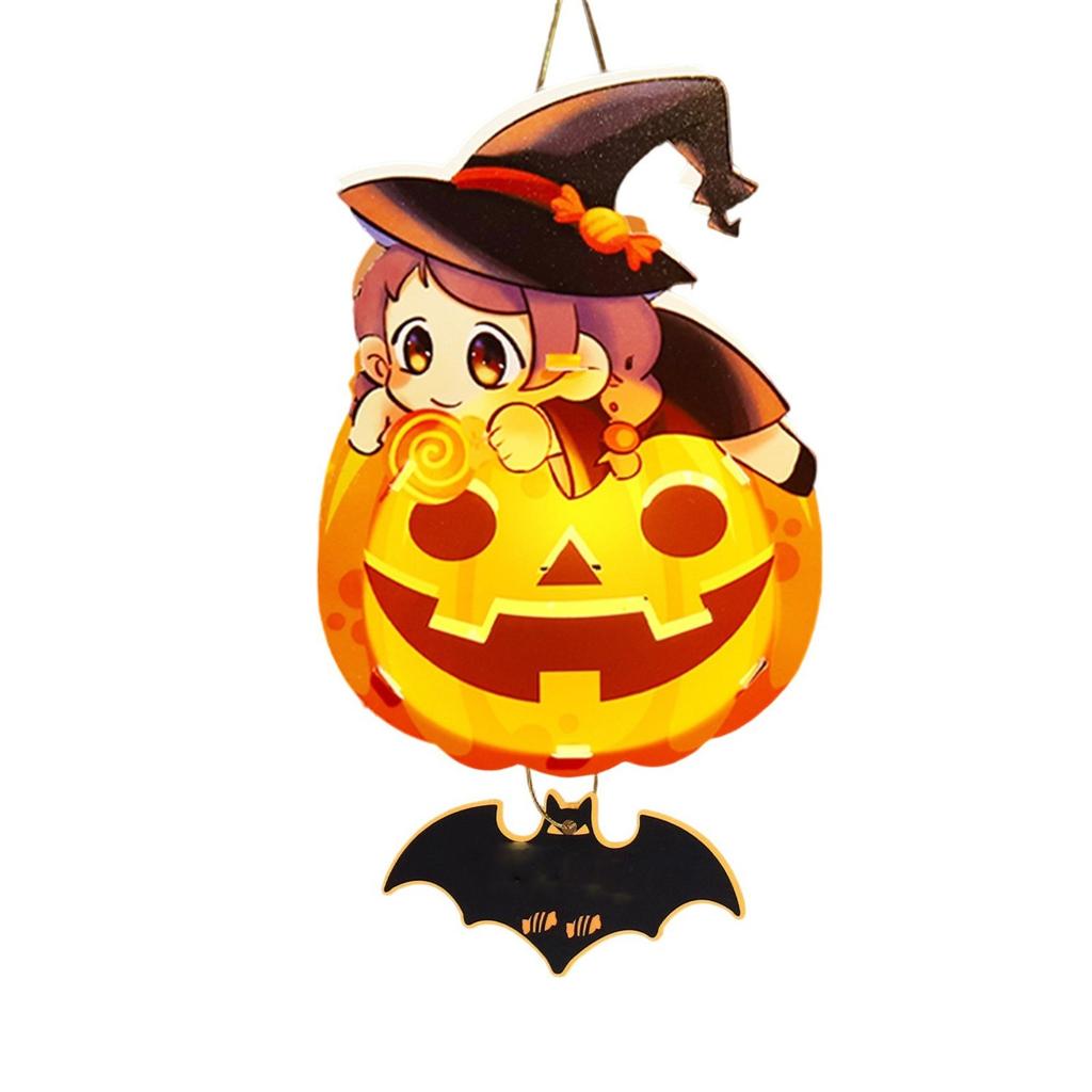 Halloween Pumpkin Handmade DIY Material Children's Handheld Luminous  Decoration Party Supplies