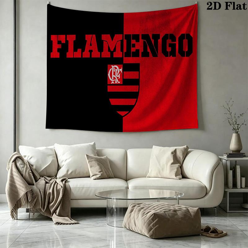CR Flamengo Wall Tapestry Aesthetic Wall Hanging Printed Fabric Blanket Decorative Tapestries for Bedroom Living Room Home Decor