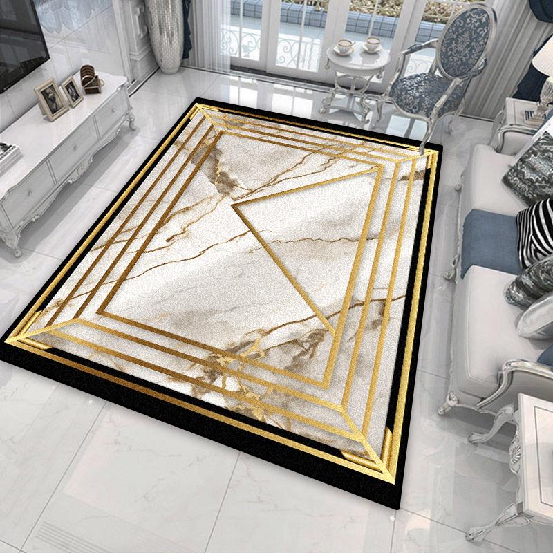 Světle luxusní mramorové koberce Dekorace obývacího pokoje Hotelová hala Pohovková zóna Protiskluzové podlahové rohože Omyvatelný měkký koberec do ložnice šatny