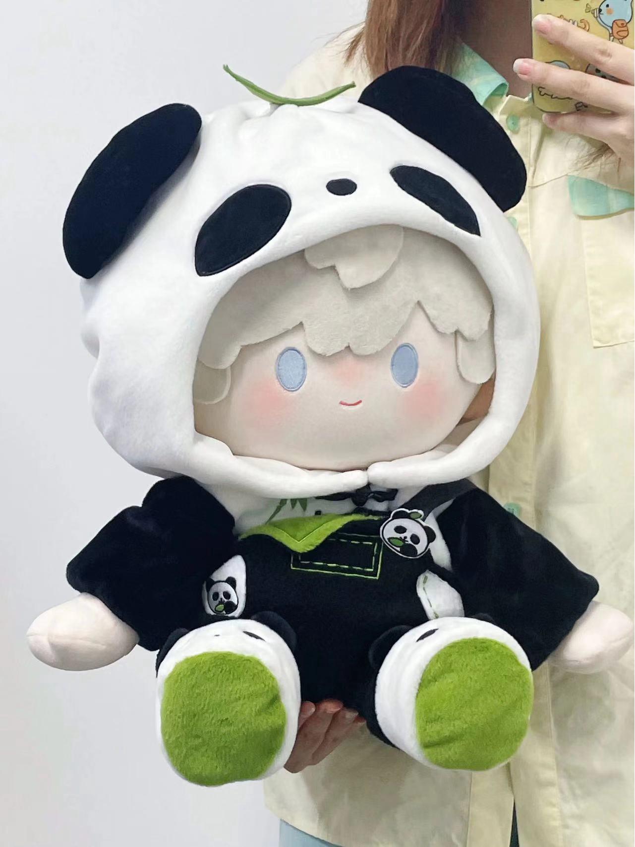 

40см Хлопковая кукла панда и 20см Набор одежды на тему кампуса 40cm Sitting Doll Clothes