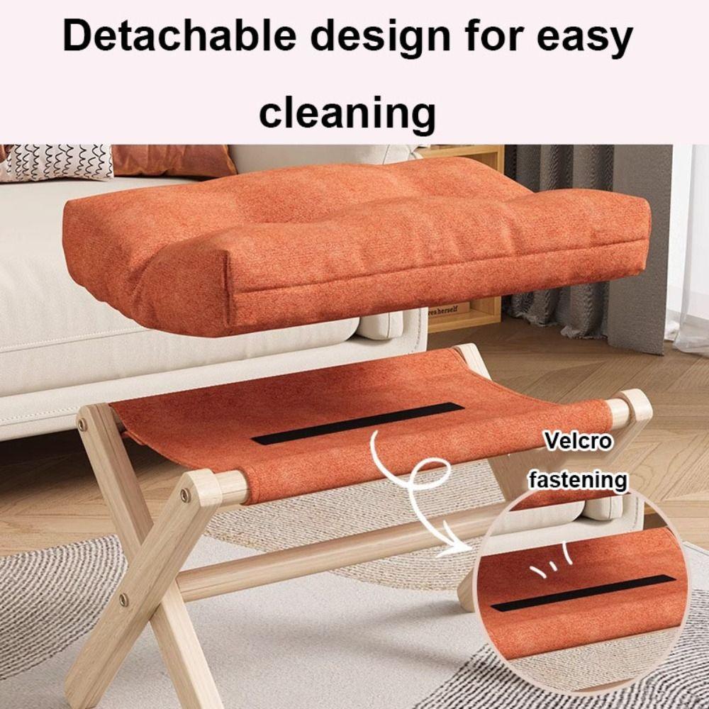 Cotton-filled Cushion Footstool Compact Design Shoe Changing Stool Low Stool  Office Lunch Breaks