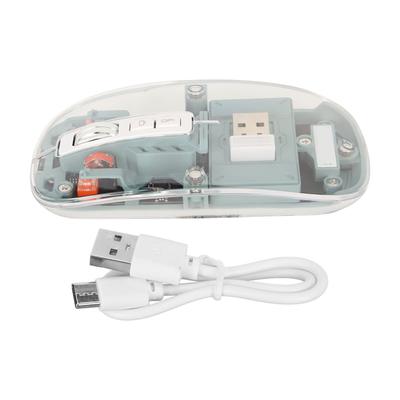 Wireless 2.4G Bluetooth Transparent Mouse 2400 DPI Rechargeable 400mAh RGB Colorful Wireless Mouse