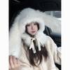 Winter Plush New Ear Protection Rabbit Lei Feng Hat Cute Integrated Thickened Rabbit Hair Cold Proof and Plush Warm Hat
