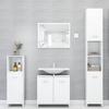 Badezimmerschrank Weiß 30 x 30 x 95 cm Spanplatte