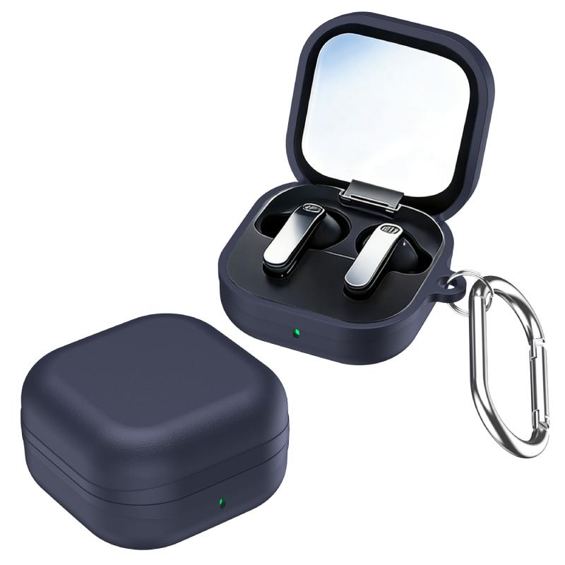 For Samsung Galaxy Buds 4/4Pro Case Soft High End Lychee Skin Texture Scratch Headphone Protective Shell Funda with Hook
