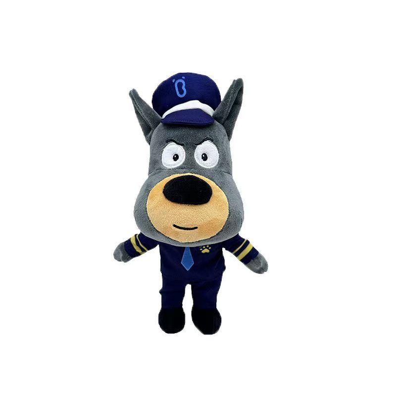 Süße Sheriff Labrador Plüschtier Serie Cartoon Polizeihund Stofftier Dobermann Polizistin Welpe Weiche Tierfigur Geburtstagsgeschenk für Kinder Heimdekoration
