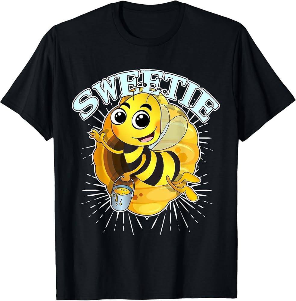 Cute Little Sweetie Bee Cartoon Bees Lovers Gift Sweet Honey T-Shirt Unisex T-Shirt XXXL