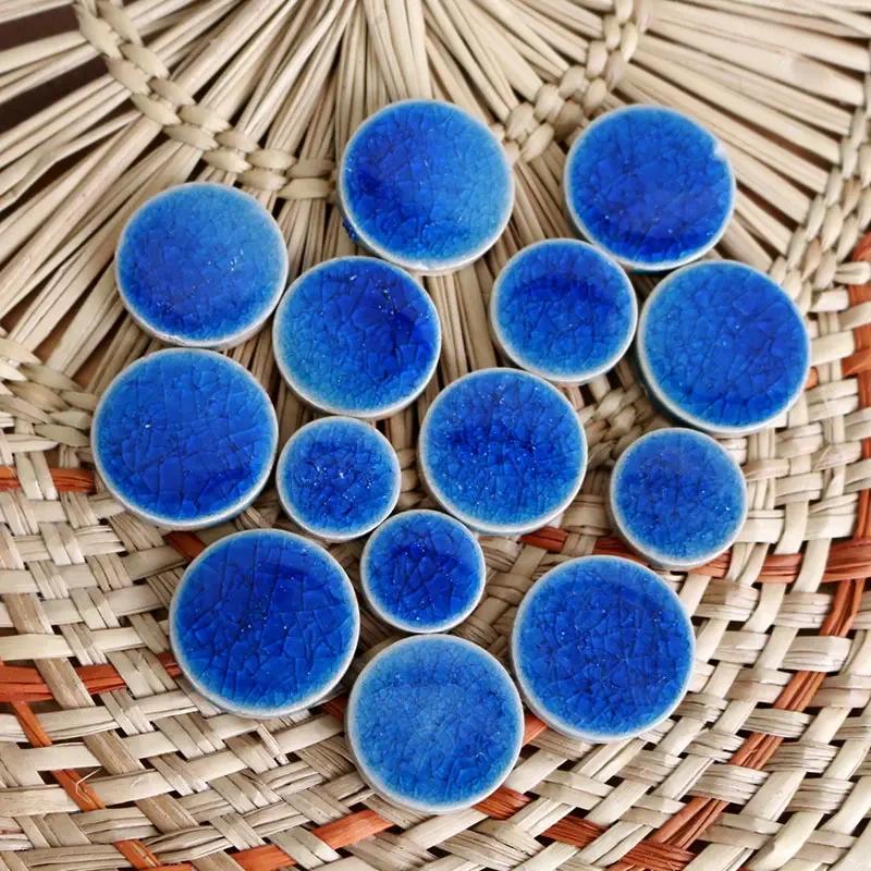 100g Oval Ceramic Mosaic Tiles Piece DIY Mosaic Making Stones for Craft Hobby Arts Home Wall Decoration Leaf Petal Shape Cerd01