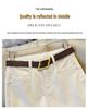 Women's White Velvet Cropped Jeans - Autumn/Winter 2025 Collection, Thickened Slimming Wide-Leg Pants for Petite Women