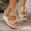 Women Wedges Sandals New Peep Toe Ankle Strap High Heels Shoes Anti-slip Beach Wedding Platform Sandals Women Sandalias De Mujer