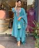Indian Women Designer Kurta Pant Dupatta Set Bollywood Top Tunic Kurti Salwar Suit Dress