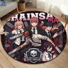 Chainsaw Man Round Area Rug Carpet Rug For Living Room Bedroom Sofa Playroom Decor Nonslip Floor Mat