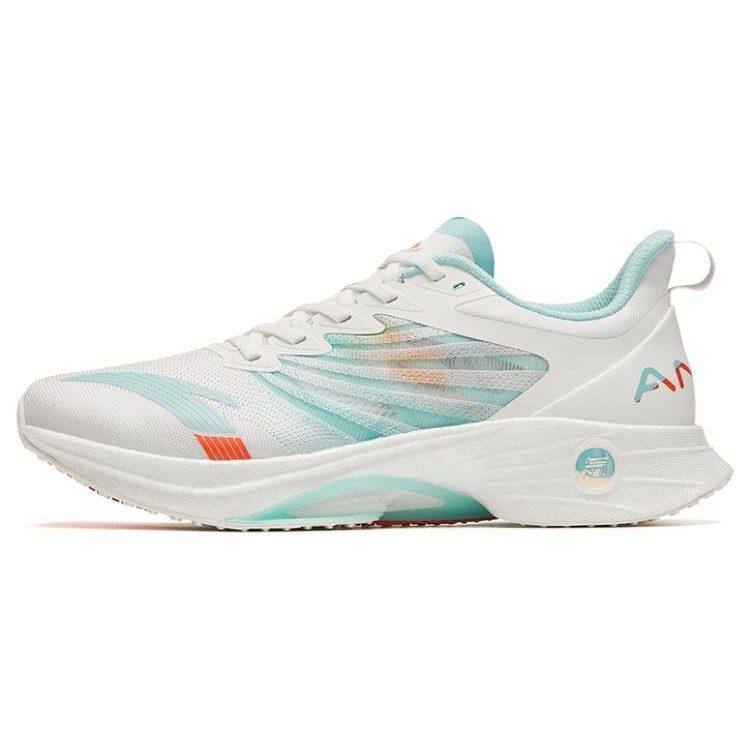 Anta MACH 3.0 Slip Resistant Abrasion Resistant Low Top Long Distance Running Shoes Men's White Blue Orange 112325583-4