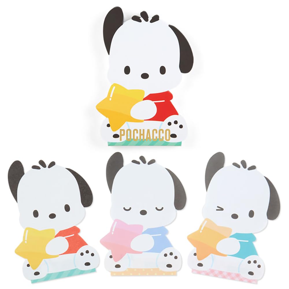 Sanrio Pochacco Memo Pad x x SANRIO 468738 Character-Shaped (12.4 8.7 0.9 cm)