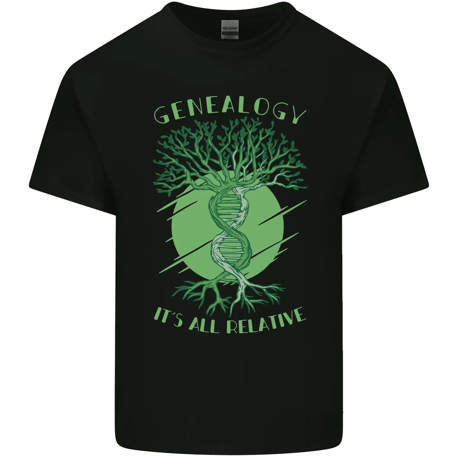 

Genealogy Its All Relative Funny DNA Ancestry Kids T-Shirt Childrens 4XL