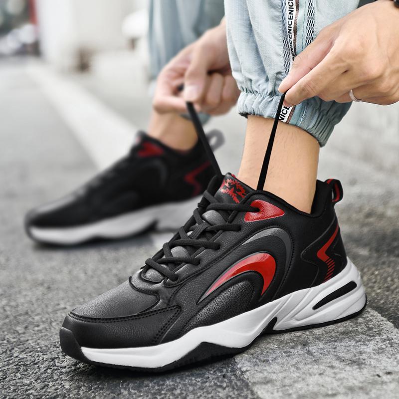 PU Kožené Tenisky Pánske Ležérne Topánky Športové Chlapčenské Čisto Čierne Plus Veľká Veľkosť 47 48 Tenis Masculino Zapatillas Deportivas Hombre