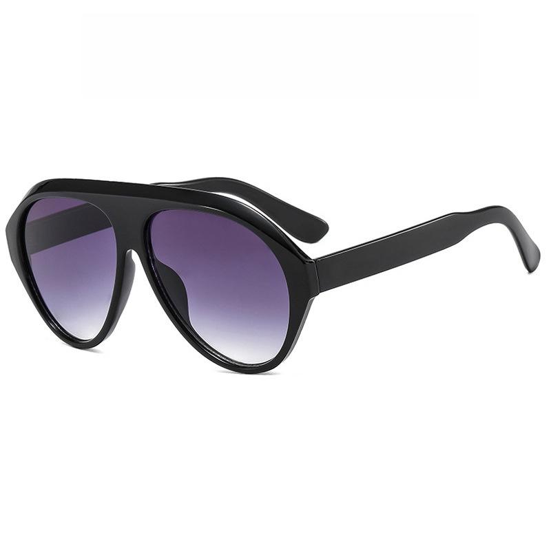New Fashion Oval Luxury Sunglasses For Women Men Retro Oversized Frame Sun Glasses Trending Shades UV400 Eyeglasses As the picture
