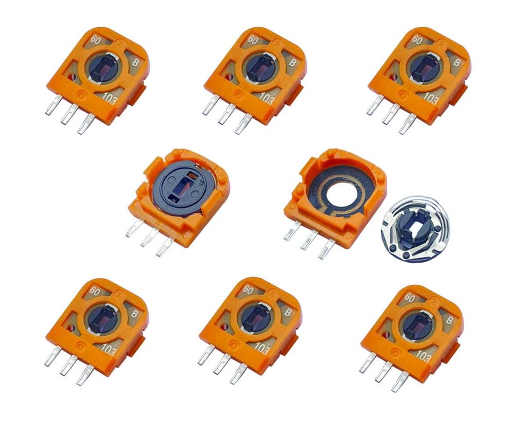ElecGear 8ks FU 10K Náhradní potenciometr 4ks Přídavná korekce driftu Variabilní díl pro opravu snímače palcem pro FU Analog Joystick