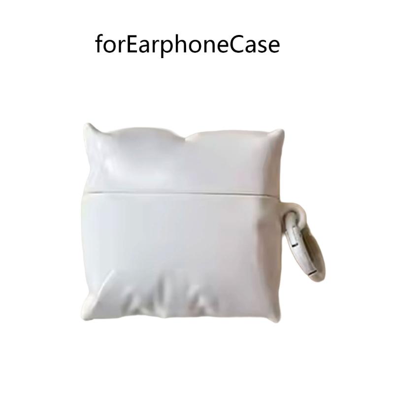 Funda Creativa para Auriculares con Forma de Cojín Cubierta Flexible de Silicona TPU Y Accesorio con Encanto Para Pods 4 2024