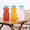 3 Pack Bear Straw Cup Flip Top Lid Animal Shaped Straw Cup Cute Reusable Straw Cup  For Juice