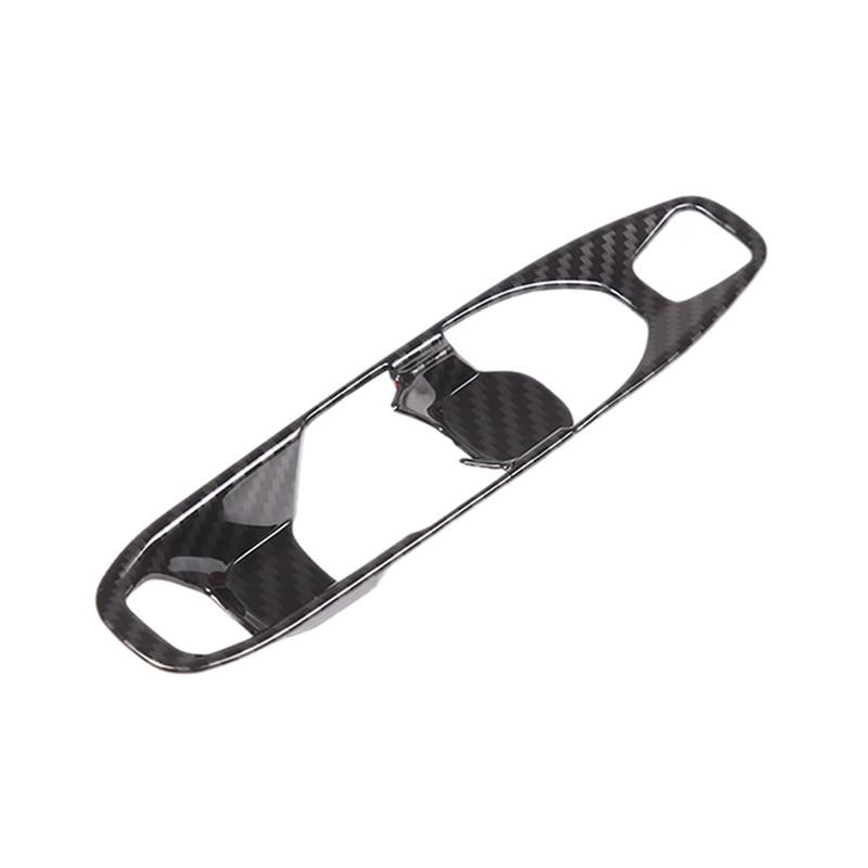 For Corvette C8 - ABS Carbon Fiber Gear Shift Panel Cover Trim Accessories Carbon Fiber Pattern