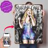 Mariah Carey Digital Art D Texture Metal Poster Customized Wall Art Tin Sign Gift for Mancave Luxury Decoration Home House Room