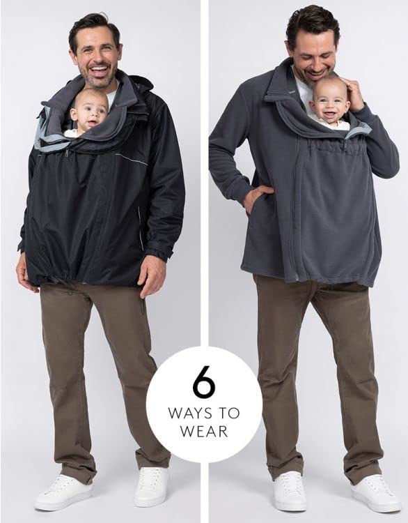 Baby carrier compatible PEDRO S [Serafin] Coat, coat, Men's Black/Gray