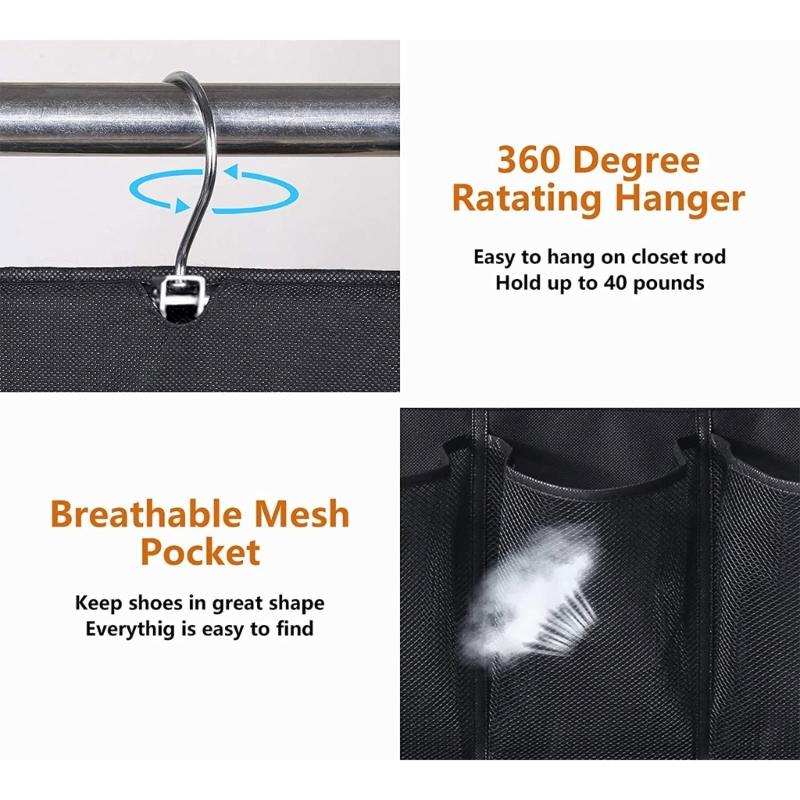 Space Saving 30Pocket Large Mesh Cloth Storage Bag Wall-Mounted Sundries Organizer Holder Room Shoes Storage Containers