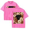 Double Sided Animal Pattern Print Vintage Washed T Shirt Oversized Cotton Aesthetic Kawaii Casual Short Sleeve Streetwear Tee