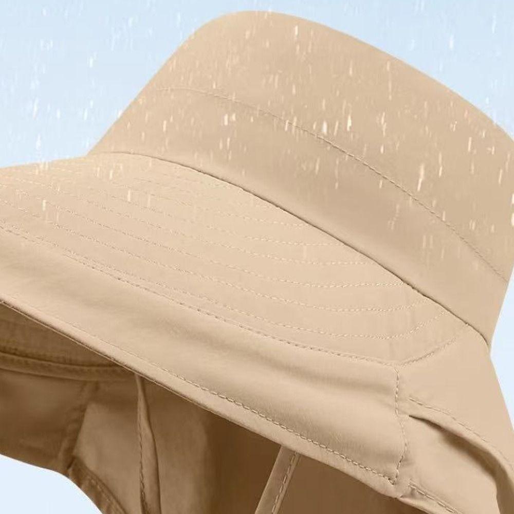 Adjustable Summer Sun Cap Neck Protection Fisherman Hat New Women's Sun Hat