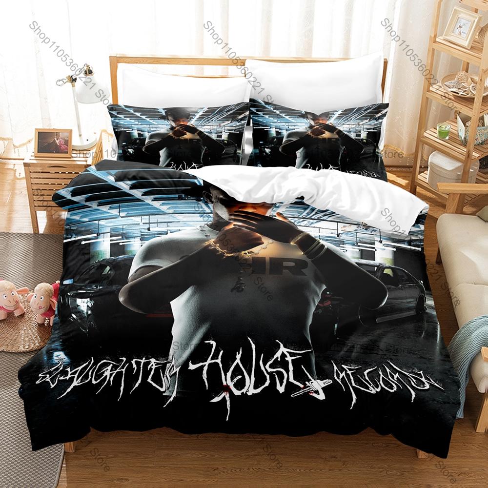 Cool Glokk40Spaz Alexander Quezada Underground Dark Plugg Trap Rap Album Set Biancheria da Letto Stampa HD Copripiumino + 2 Federe