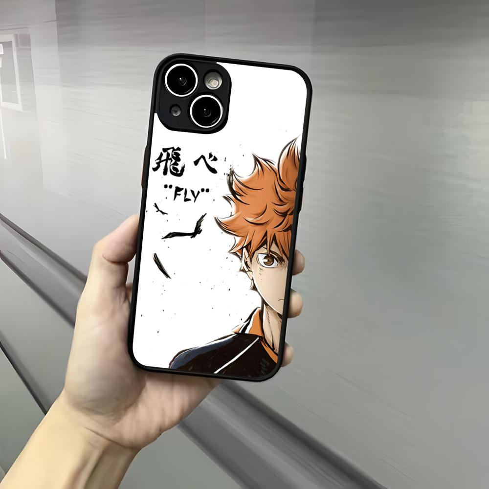 Cool Anime H-Haikyu!! Phone Case For Iphone 17 16 15 14 13 12 Pro Max Xr Air Plus Skin Feel Black Hard Shell Cover