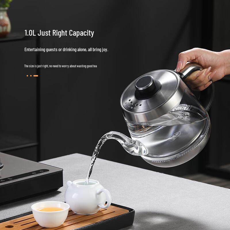 Biooner Automatic Water-Filling Glass Electric Kettle CN Plug (adapter Included)