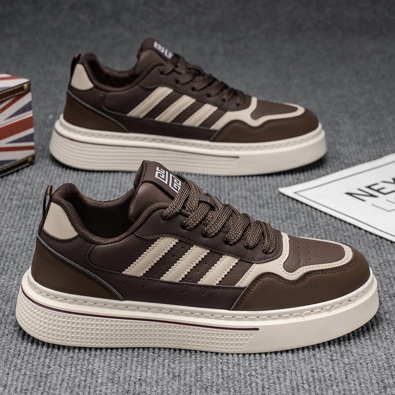 

Мужские повседневные модные кроссовки для скейтбординга на четыре сезона, удобные для студентов, трендовые кроссовки для мальчиков с мягкой подошвой, дышащая обувь 44 коричневый
