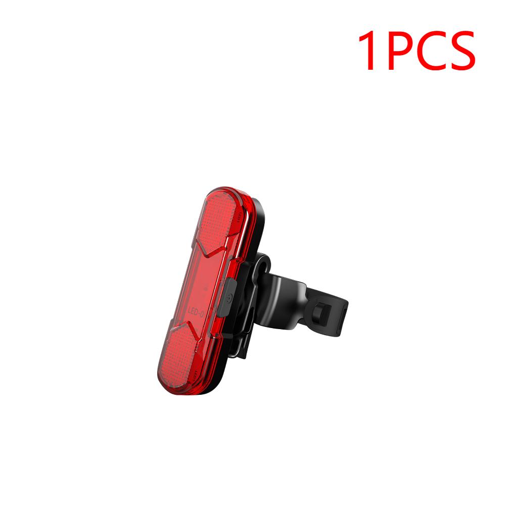 1-3PCS Bike Rear Tail Light USB Rechargeable Red/Blue/White LED Bicycle Seatpost Taillight For Night Riding Safety Warning Light