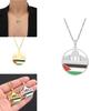 Etnische stijl Aksha Moskee en Palestina hanger ketting voor mannen en vrouwen, roestvrijstalen sieraden