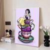 Disney Diamond Painting Snow White Teacup Stacking Trendy Illustration 5D Diamond Painting Art Embroidery Cross-stitch Room Decoration
