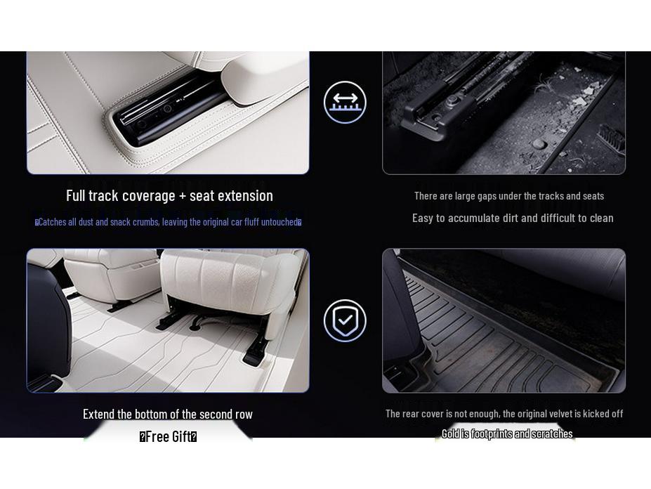 Lando L90 Full Coverage Foot Mats for 25 Models: Six/Seven-Seater Car Interior Carpet Accessories
