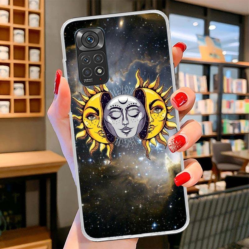 Funny Sun Moon Face Cover Phone Case For Xiaomi Redmi Note 15 14 13 12 11 10 Pro Plus 14S 12S 11S 11T 11E 10S Soft Fundas Shell