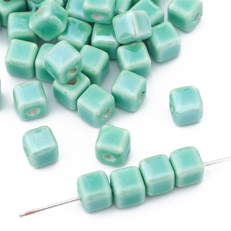 Five-Petal Flower Ceramic Beads for DIY Jewelry Making