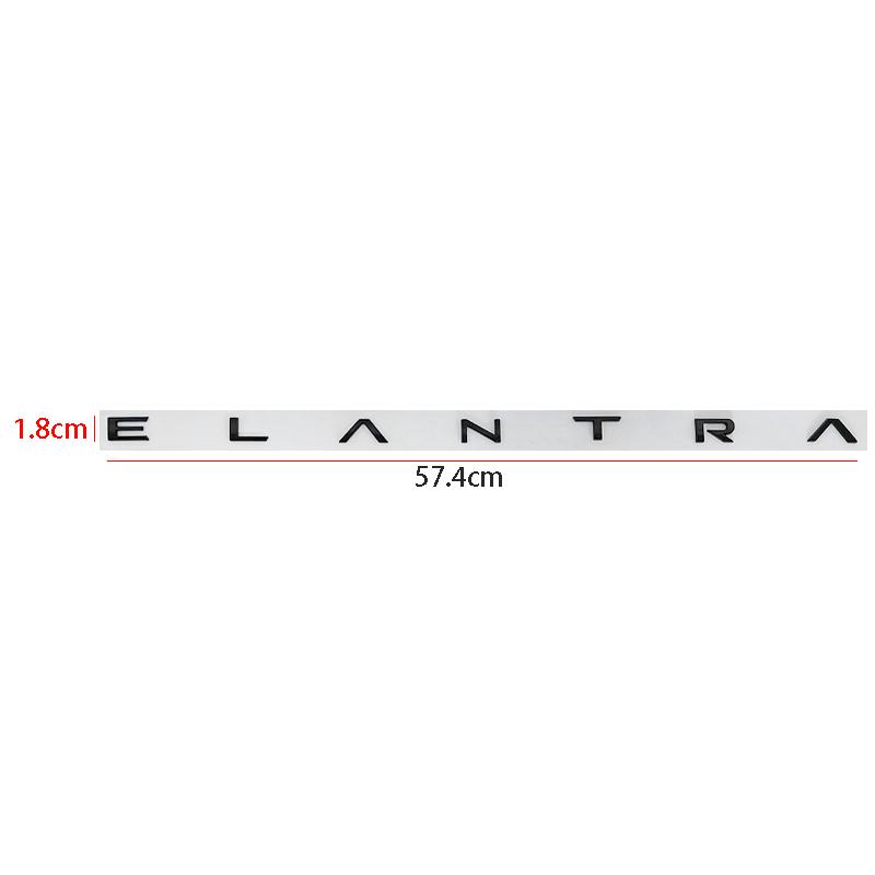 Decoration for Hyundai ELANTRA Logo Decal 1pcs 3D Metal Car Rear Trunk Tail Sticker Letter Emblem Badge Accessories YY1