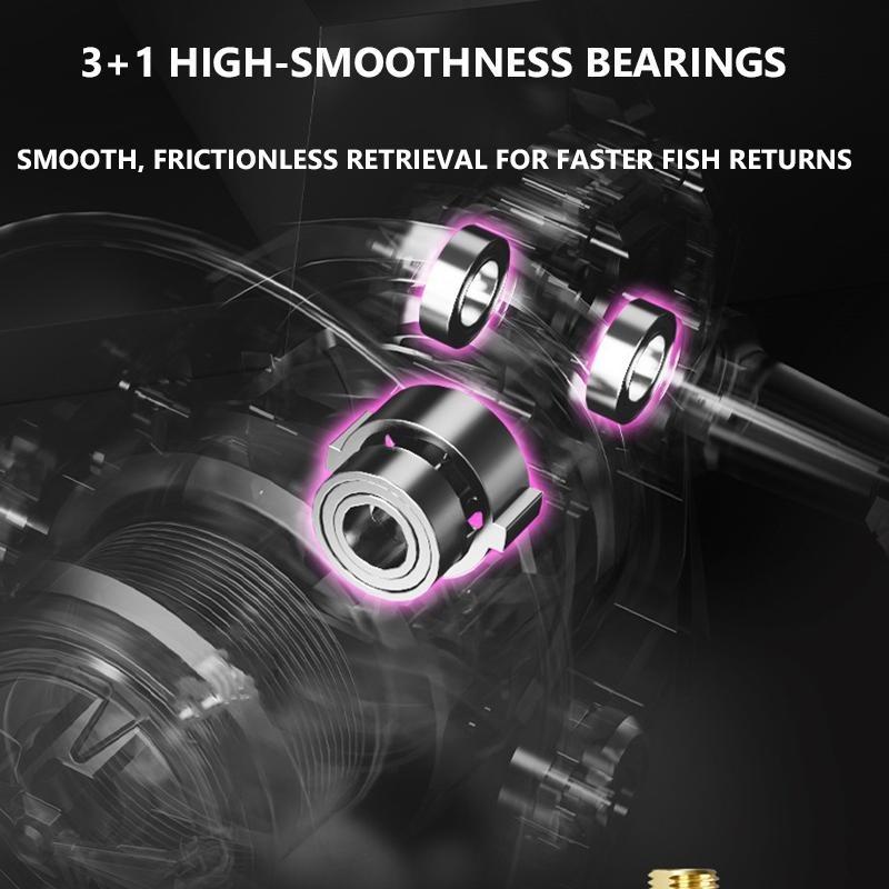 Mavllos FLASH Fresh Spinning Fishing Reel Drag Power 10KG Speed Ratio 5.2:1 Lightweight Metal Shallow Spool Long Distant Surf Fishing Reel