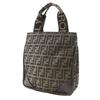 Fendi Mini Tote Handbag Zucca Pattern Brown Nylon Canvas Women Used