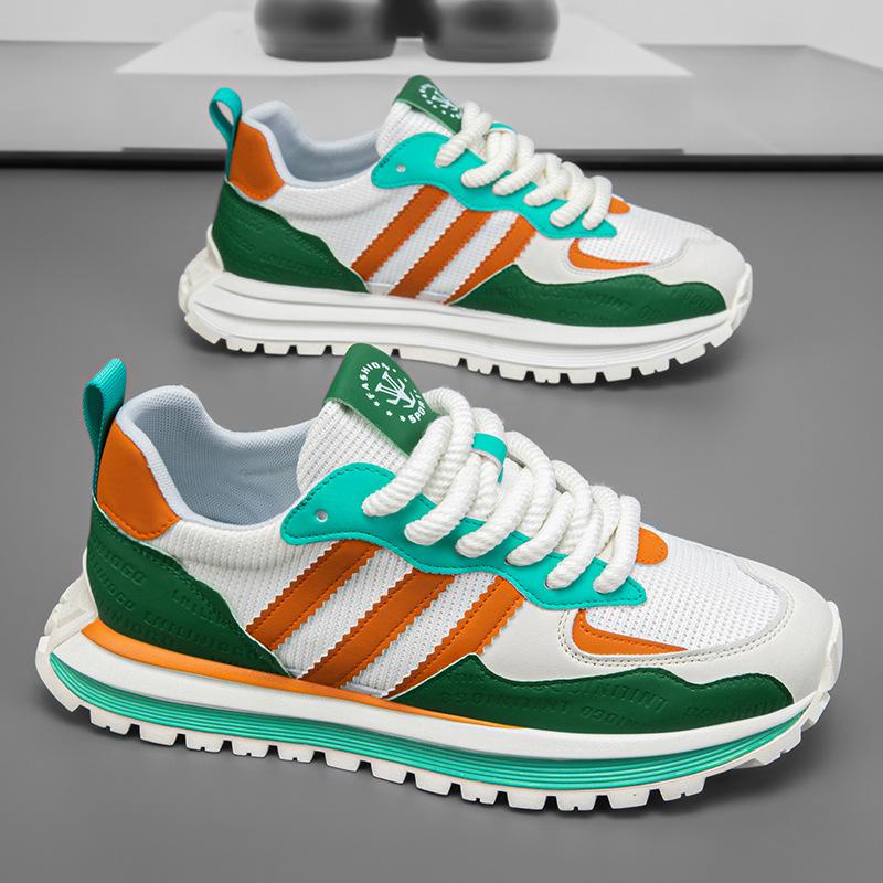 Popular Sports Men's Shoes New Colorful Fashion Versatile Casual Shoes Trendy Platform Korean Version Board Shoes Mesh Forrest Gump Shoes